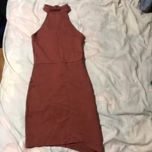 Sophisticated orangey brown dress